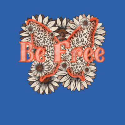 Be Free Butterfly - Bella Unisex CVC Jersey Tee Design