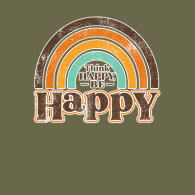 Think Happy Be Happy - Bella Unisex CVC Jersey Tee Design
