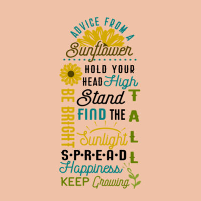 Advice from a Sunflower - Bella Unisex CVC Jersey Tee Design
