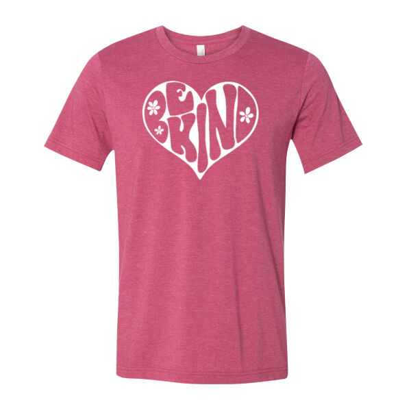 Be Kind Hippie Heart - Bella Unisex CVC Jersey Tee Thumbnail