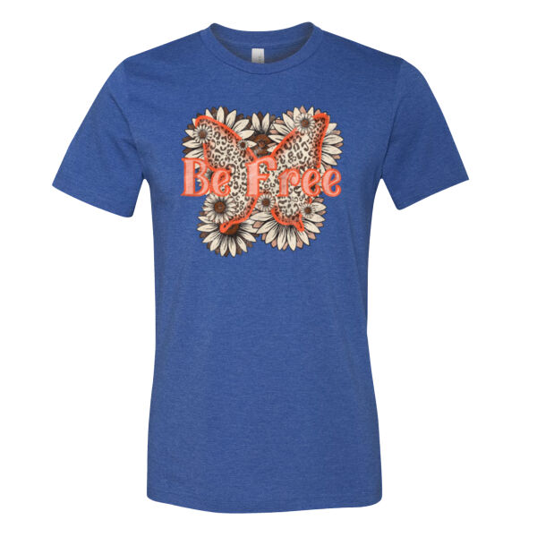 Be Free Butterfly - Bella Unisex CVC Jersey Tee Thumbnail
