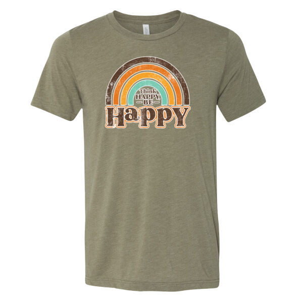 Think Happy Be Happy - Bella Unisex CVC Jersey Tee Thumbnail
