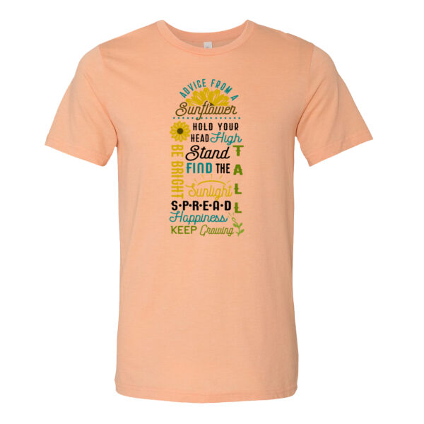 Advice from a Sunflower - Bella Unisex CVC Jersey Tee Thumbnail