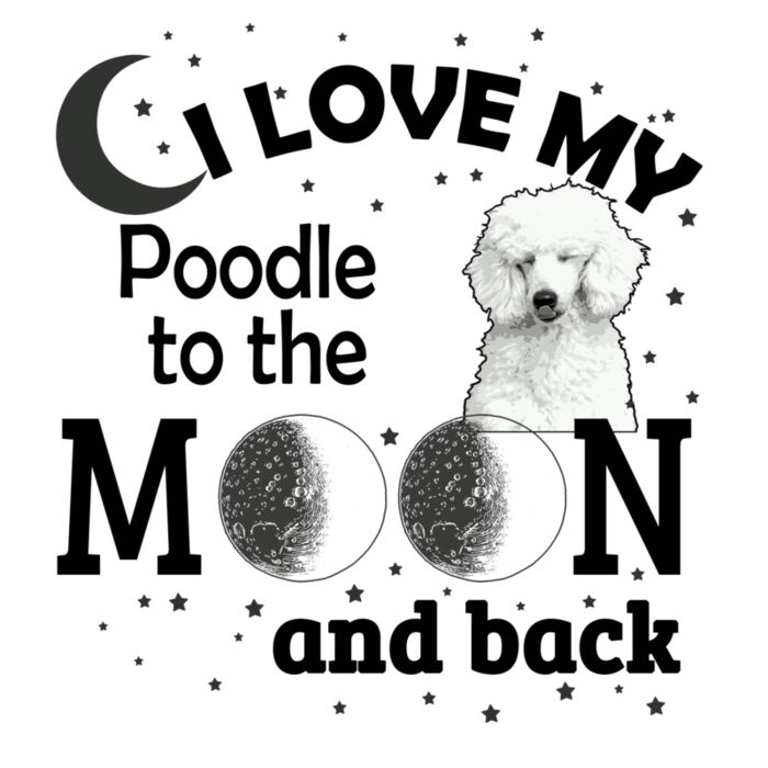 05 i love my Poodle black Thumbnail