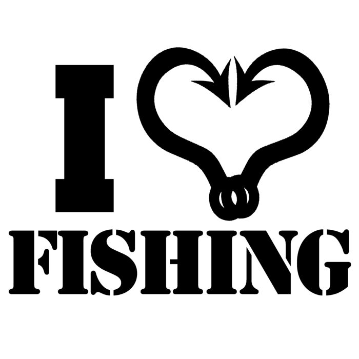 02 I heart fishing black Thumbnail