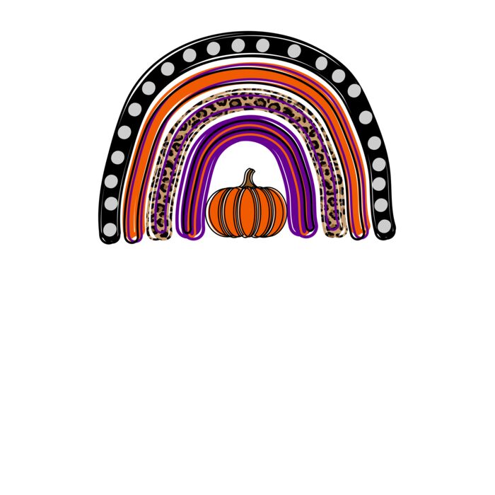 Halloween Rainbow Crew Neck T Shirt Thumbnail