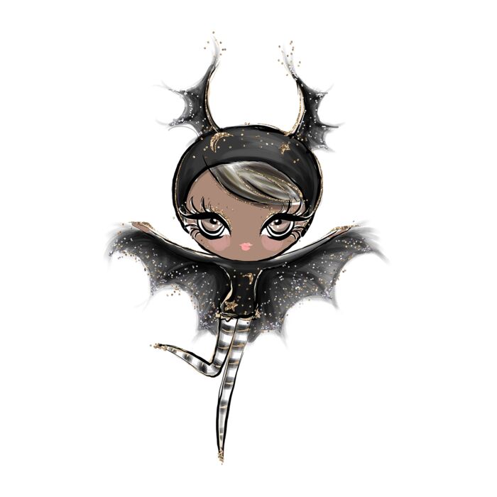 Girl 1 Bat Dark Skin Thumbnail