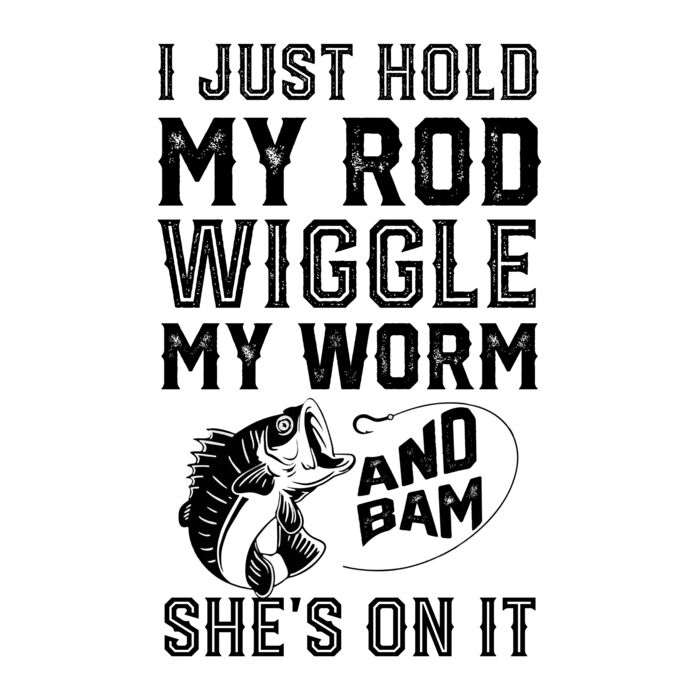 Hold my Rod and Wiggle My Worm Fish T Shirt Thumbnail