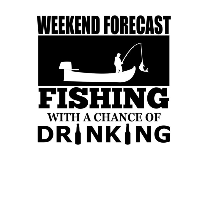 Weekend Forecast Fishing T Shirt Thumbnail