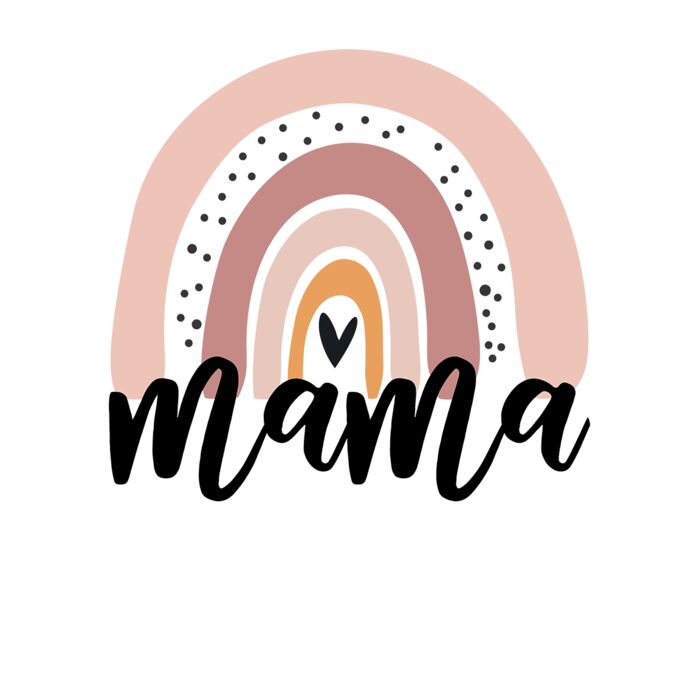 Mama Rainbow Pink Crew T Shirt Thumbnail