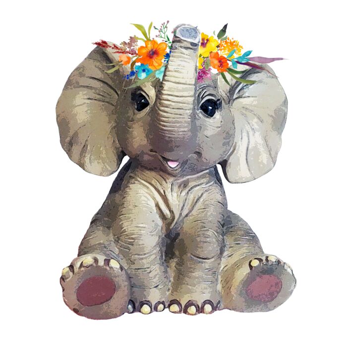 Boho Elephant Kids T Shirt Thumbnail