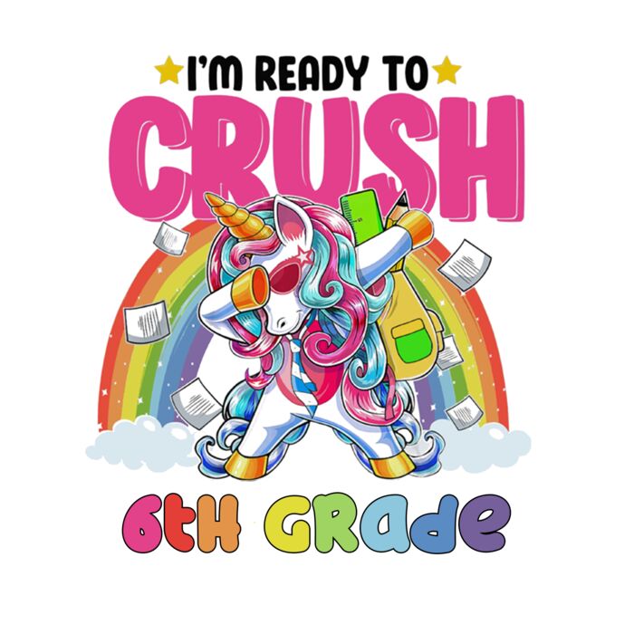 Unicorn Crush 6th Grade T Shirt Thumbnail