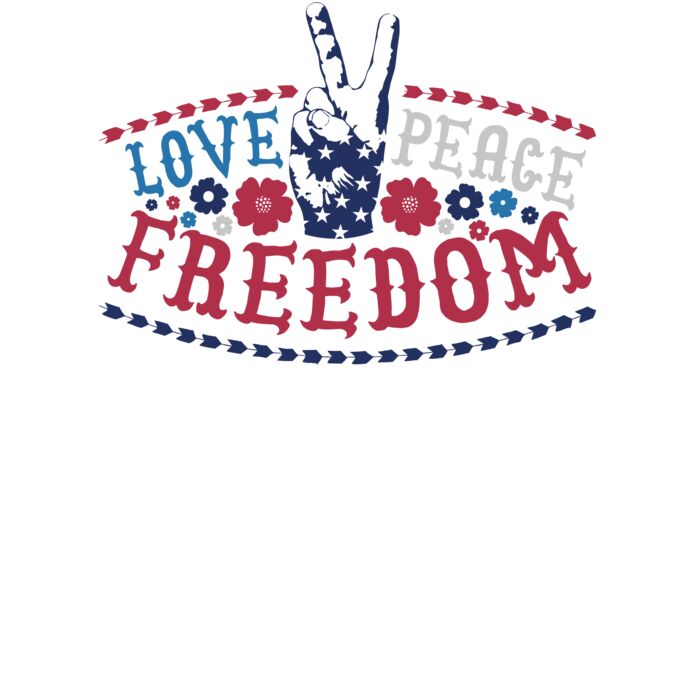 Love Peace Freedom Curvy Collection V Neck Thumbnail
