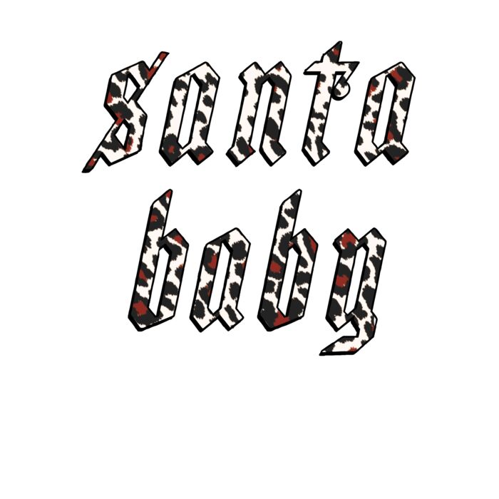 Leopard Santa Baby T Shirt Thumbnail