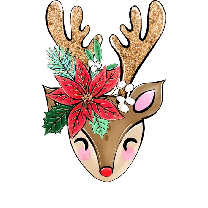 Darling Reindeer V Neck Thumbnail