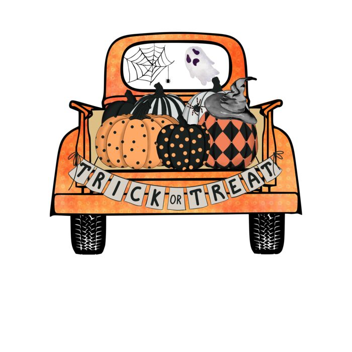 Vintage Trick or Treat Truck T Shirt Thumbnail