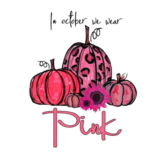 Breast Cancer Awareness Pumpkins Crew New T Shirt Thumbnail
