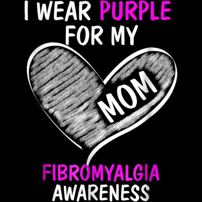 I Wear Purple For My Mom Fibromyalgia Awareness T Shirt Thumbnail