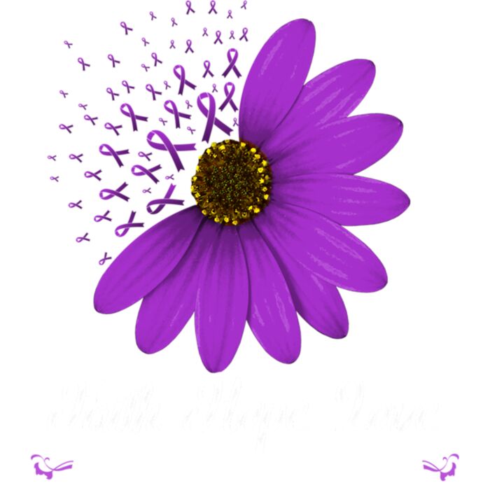 Fibromyalgia Awareness Faith Hope Love Purple Ribbon Pretty Long Sleeve T Shirt Thumbnail