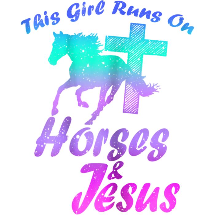This Girl Runs On Horses  Jesus Tshirt Horse Lover Gifts Thumbnail