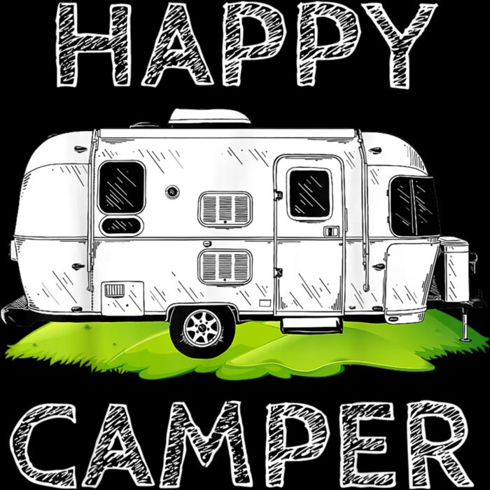 Funny Camper Gift Tee Happy Camping Lover Camp Vacation T Shirt Thumbnail