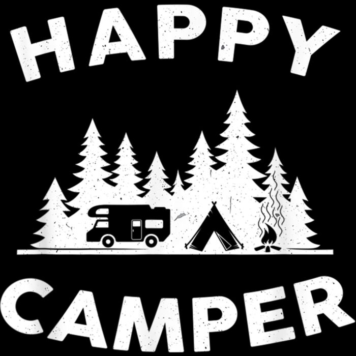 Happy Camper   Camping T Shirt for Men Women and Kids 1 Thumbnail