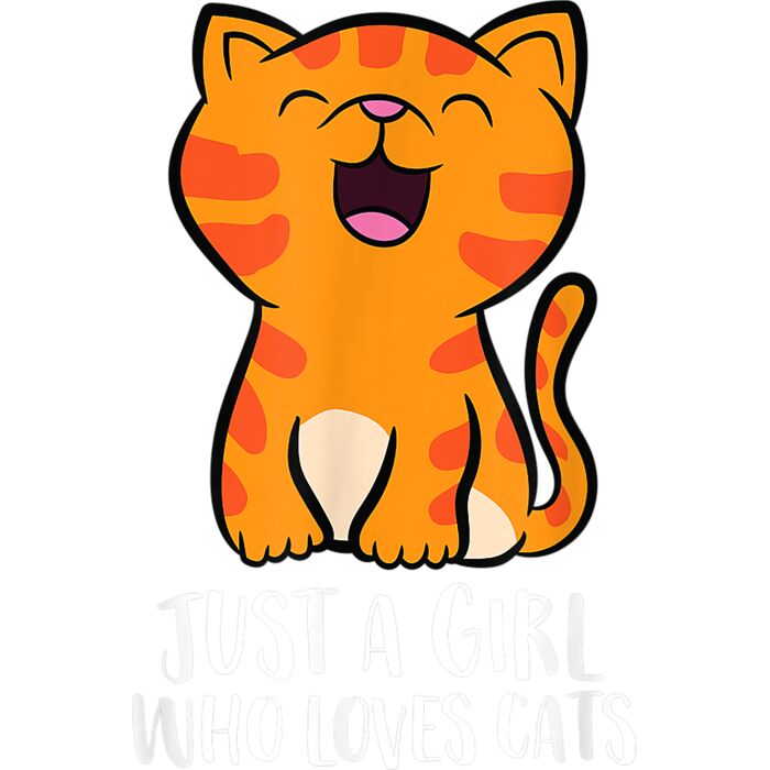 Just a Girl Who Loves Cats T Shirt Thumbnail