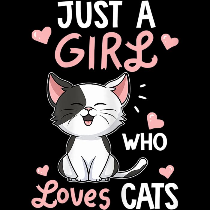 Just A Girl Who Loves Cats Tshirt Cute Cat Lover Gifts T Shirt Thumbnail