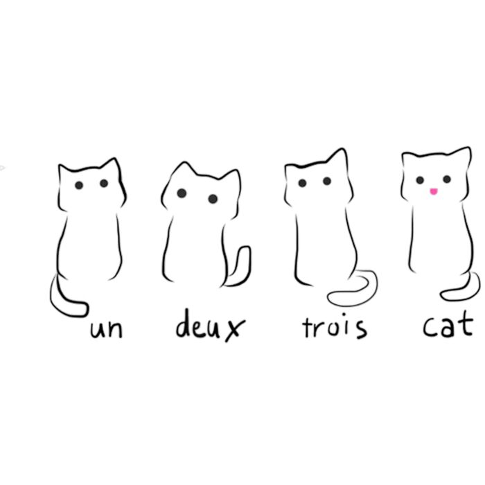 Un Deux Trois Cat T Shirt Thumbnail