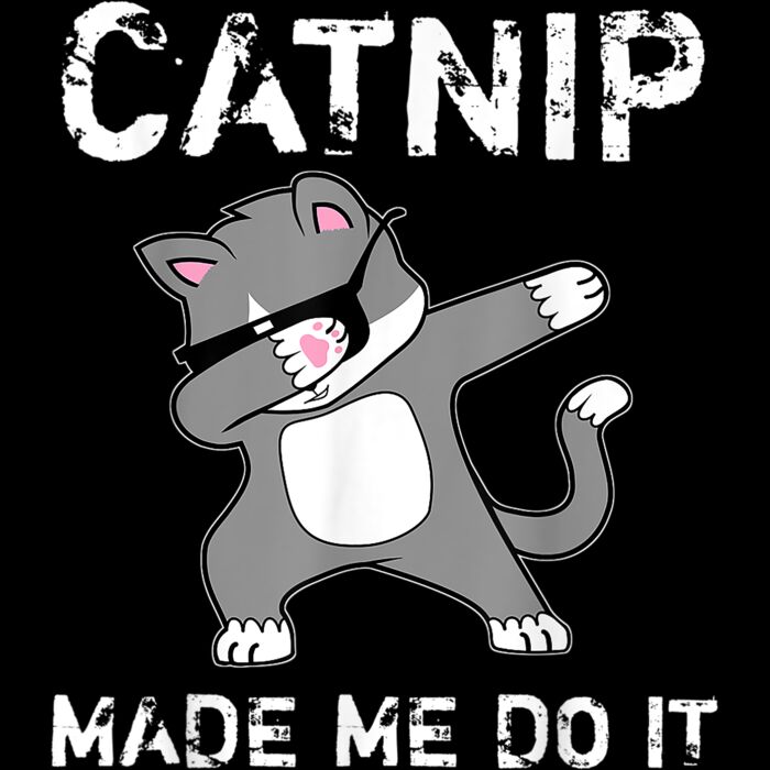 Dabbing Kitty Cat Catnip Made Me Do It Dance Gift T Shirt Thumbnail
