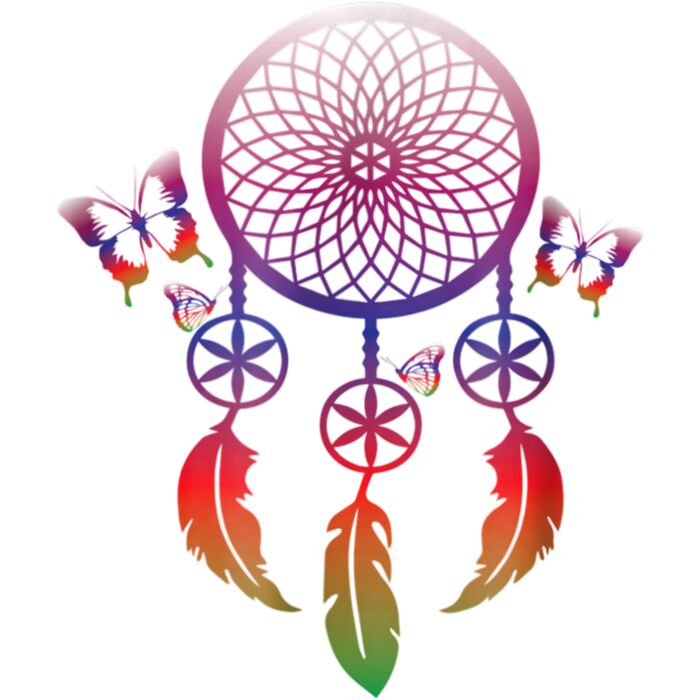 Rainbow Butterfly Dream Catcher T shirt 2 Thumbnail
