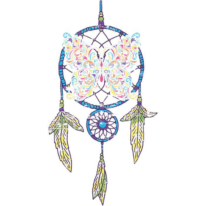 Hippie Dream Catcher Butterfly American Indian Dreamcatcher T Shirt Thumbnail