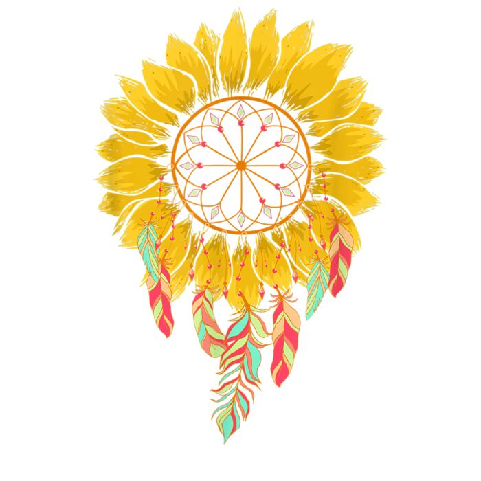 Boho Sunflower Dreamcatcher T Shirt Thumbnail