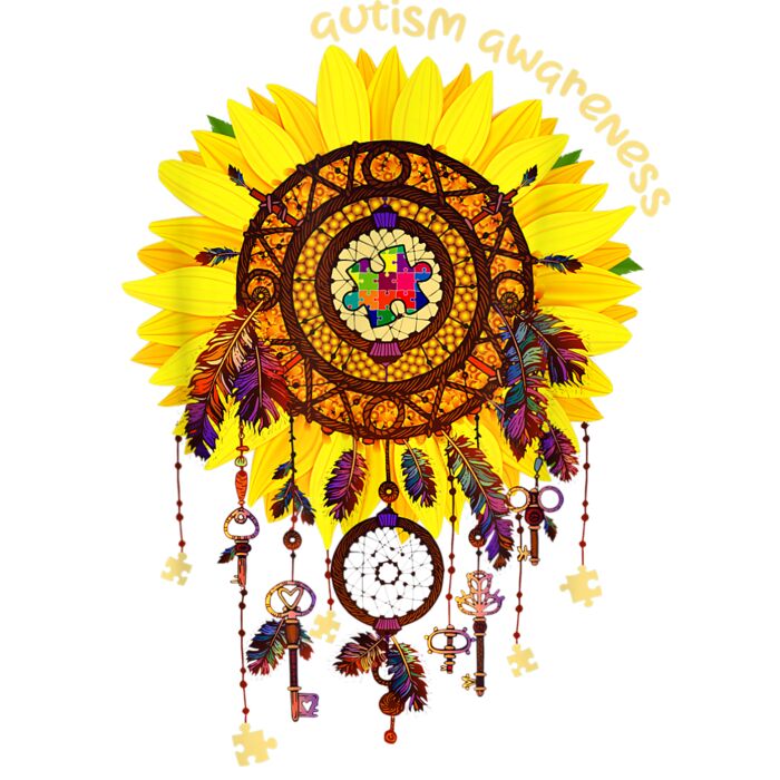 Autism Awareness Sunflower Dream Catcher Gifts  Accessories T Shirt Thumbnail