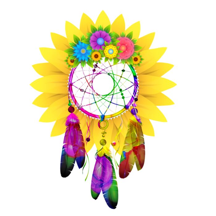 Dream Catcher Sunflower Dreamcatcher Gift Circle of Life Long Sleeve T Shirt Thumbnail