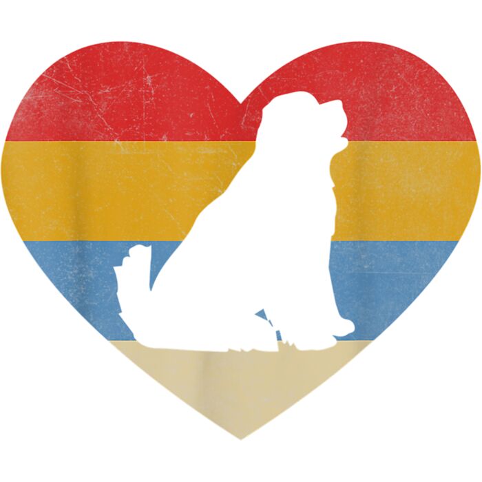 Retro Vintage Heart Newfoundland Shirt For Dog Lover T Shirt Thumbnail