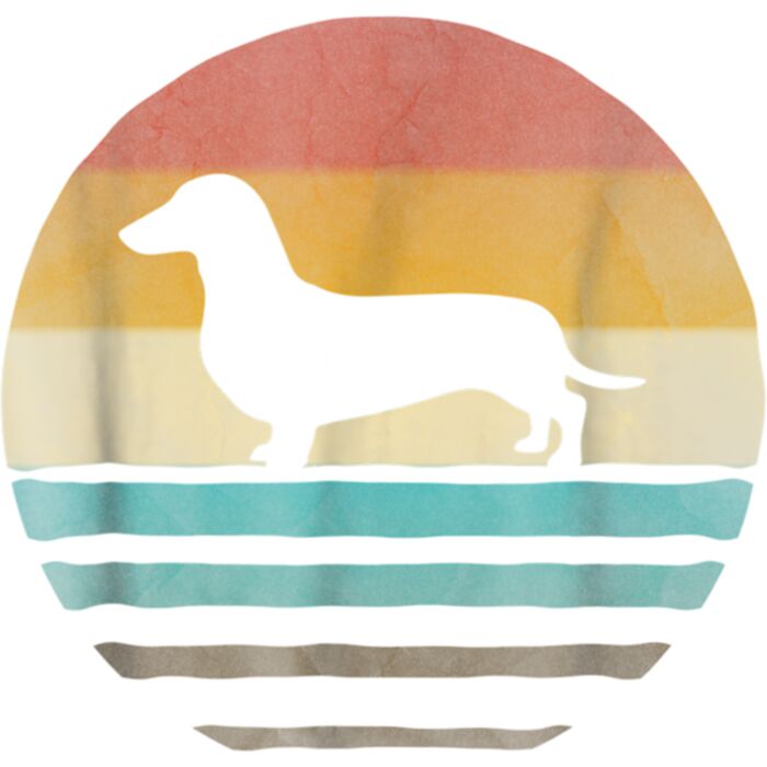 Doxie Dachshund Dog Shirt Retro Vintage 70s Silhouette Gift Thumbnail