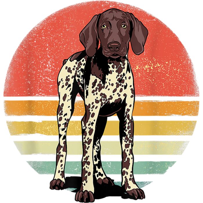 German Shorthaired Pointer Dog Retro Vintage Dog Pet T Shirt Thumbnail