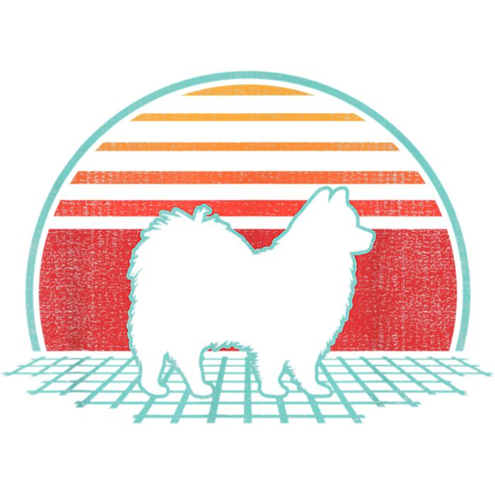 American Eskimo Dog Retro Vintage 80s Style Gift T Shirt Thumbnail