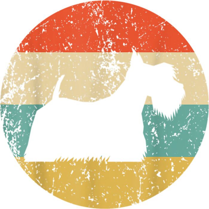 Scottish Terrier Shirt   Vintage Retro Scottie Dog T Shirt Thumbnail