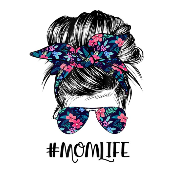 Mom Life Messy Hair Bun Women Mother s Day Funny Thumbnail