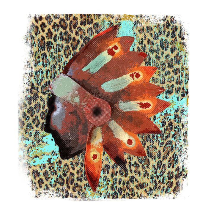 LEOPARD INDIAN HEAD DRESS Thumbnail