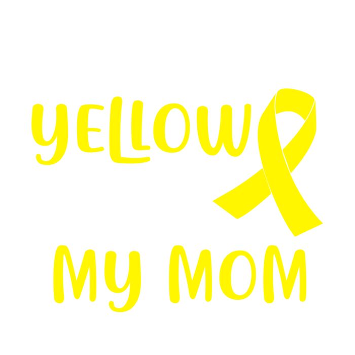I wear yellow for my mom custom ribbon kids Thumbnail