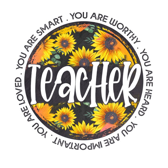 Teacher Sunflower Circle Thumbnail