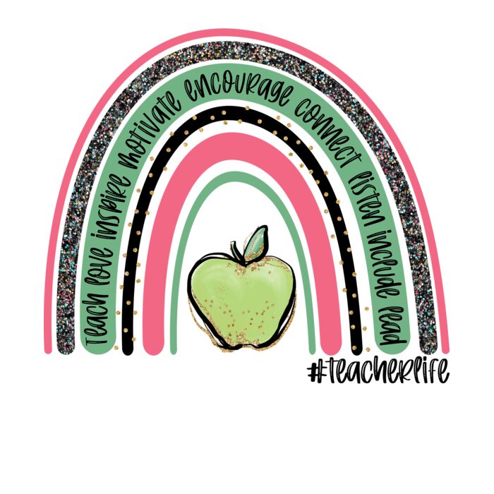 TEACHER LIFE APPLE RAINBOW Thumbnail