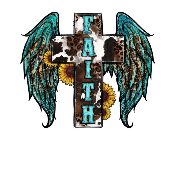 Winged Cross   Wave Wash Hoodie Thumbnail