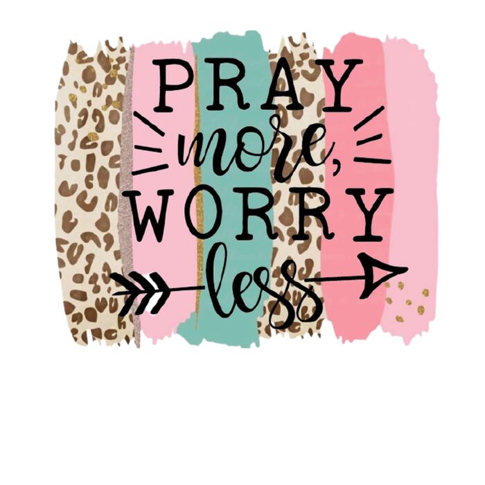 Pray More Worry Less Pink Thumbnail