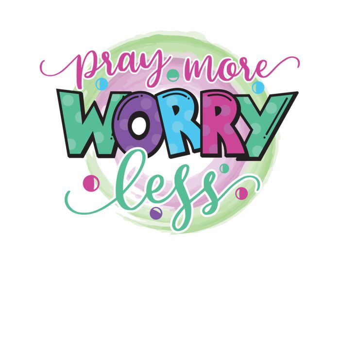 pray more worry less   watercolor Thumbnail
