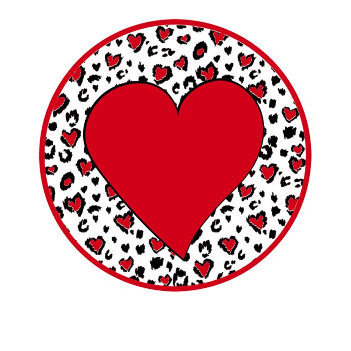 leopard heart circle Thumbnail